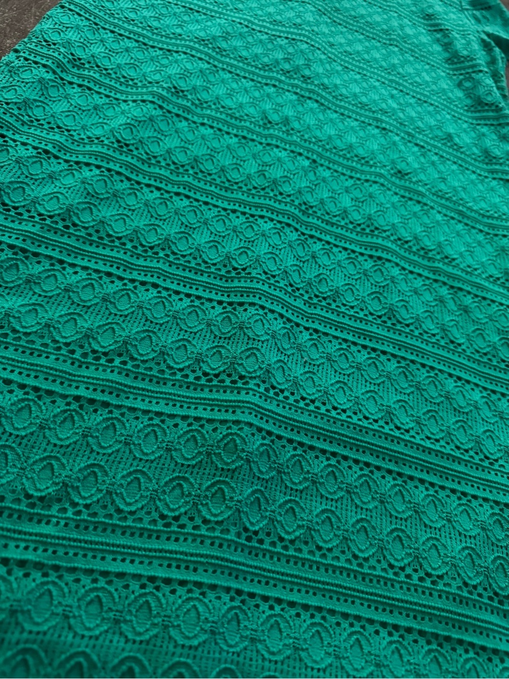 Ronni Nicole Size Large Teal Lace Overlay Dress